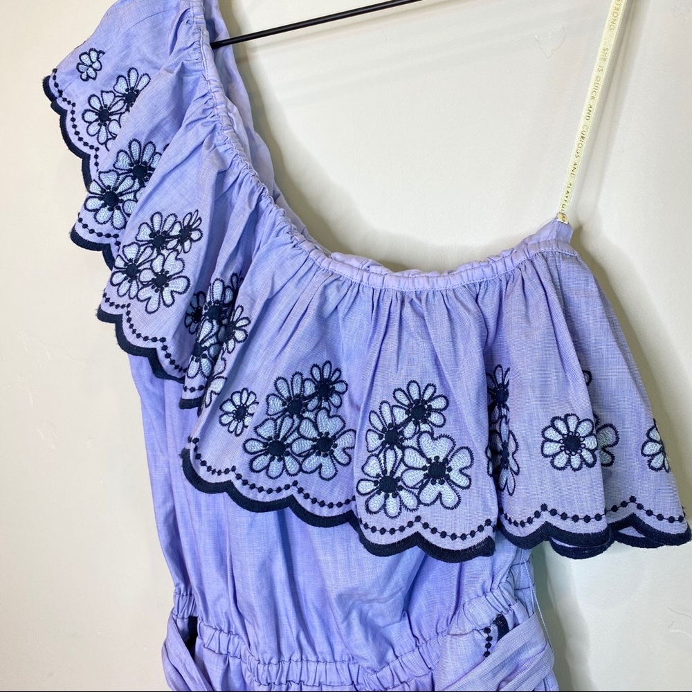 KATE SPADE Daisy Embroidered One Shoulder Romper - Picture 7 of 11